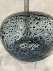 Hand Blown Dimpled Glass Pendant Light Blue Brushed Nickel Any Room
