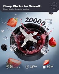 28oz Personal Blender with Detachable Attachment and Push Button Control