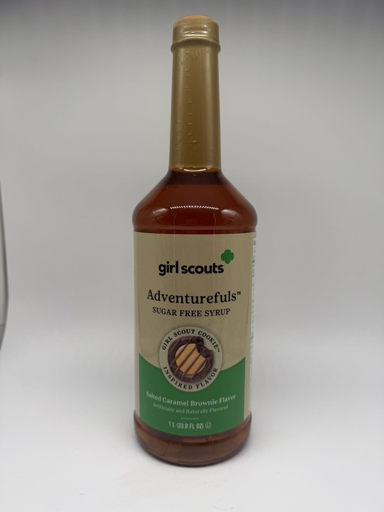 GIRL SCOUTS Sugar Free adventurefuls SYRUP salted Carmel brownie 0 CARB