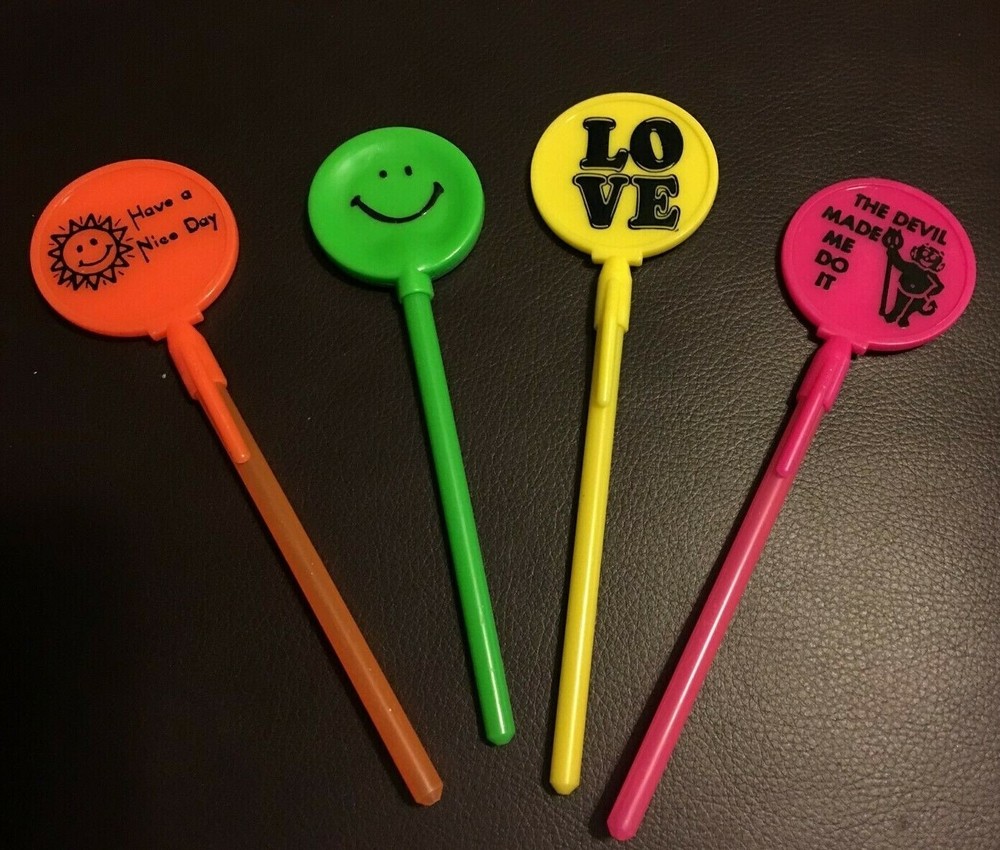 Vintage 60s-70s Hippie Days, Love, Nice Day, Devil Made,Smiley, Ballpoint Pens