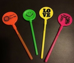 Vintage 60s-70s Hippie Days, Love, Nice Day, Devil Made,Smiley, Ballpoint Pens
