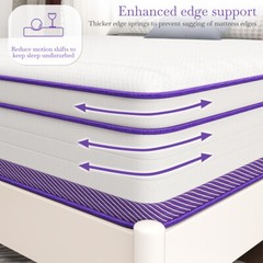 12/14 Inch Mattress Memory Foam InnerSpring Twin Full Queen King Size In A Box