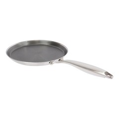 11″ Stainless Steel Crepe Pan Honeycomb Non-Stick Silver/Black