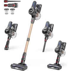 Cordless Stick Vacuum Cleaner 26Kpa, 45Min Runtime, Anti-Tangle, 1.5L Dust Cup