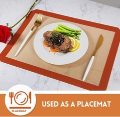 3-Pack Silicone Baking Mat Nonstick Heat Resistant Oven Mats Toaster Liner Sheet