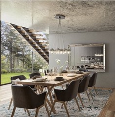 Artika ZN12P-C1 Malaga 12-Pendant Light Fixture With Dimmable Integrated LED