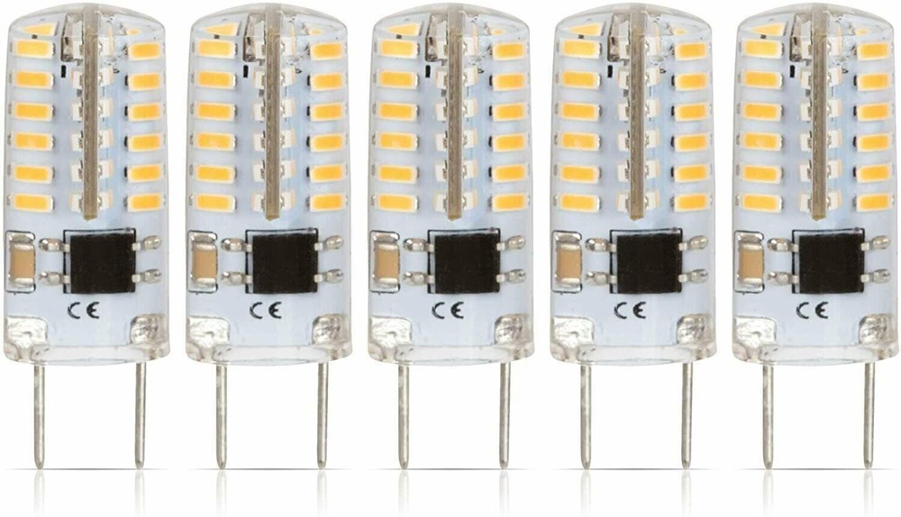 [5 Pack] LED G8 1.5W T4 20W Replacement JCD Bi-Pin Base 120V 3000K Soft White