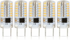 [5 Pack] LED G8 1.5W T4 20W Replacement JCD Bi-Pin Base 120V 3000K Soft White