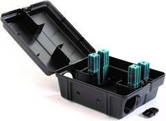 6-Pack Tomcat Outpost Rat Bait Station Lockable Tamper Resistant Black New