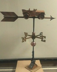 ANTIQUE CAR COPPER weathervane,21″ ARROW,Cottage/shed /size SOLD AS SHOWN