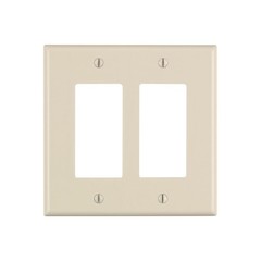 Leviton 80609-00T 2-Gang Midway GFCI/Rocker Wall Plate 4.875Hx3.125W in. 5 Pack