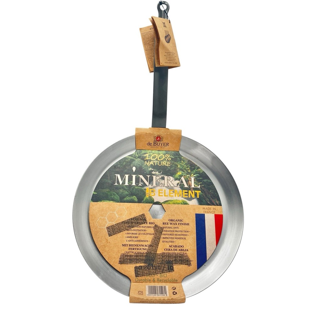 de Buyer Mineral B Element Carbon Steel Crepe Pan 10.25” 26cm Made France