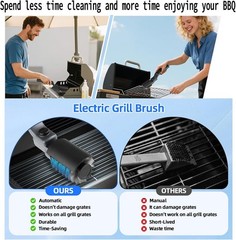 Electric BBQ Grill Brush – 2600mAh Rechargeable Cleaning Brush Wireless Cleaner