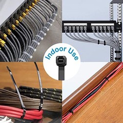 Zip Ties 14 inch (100 Pack), Black, 50lb Tensile Strength, UV 14″ (100 Pack)