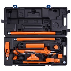 10 Ton Hydraulic For RAM Kit with Pump, 4.6ft Hose, Storage Case