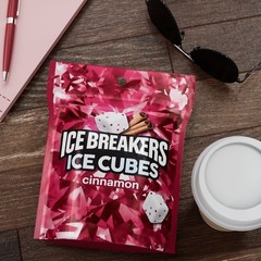 Ice Breakers Ice Cubes Sugar-Free Cinnamon Chewing Gum – 8.11 oz Pouch