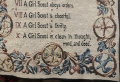 Girl Scouts Law Tapestry Wall Hanging Bannerette 13 x 18 in.