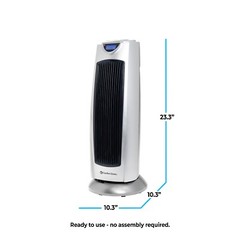 Comfort Zone Oscillating Digital Tower Space Heater with Remote Control