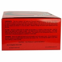FULL BOX Swift Lite Large 40mm Charcoal Incense Resin 100 pc