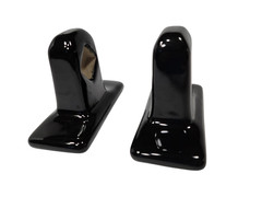 Black Ceramic Towel Bar Rod Rack Post Holder Brackets Tile In Mid Century Modern