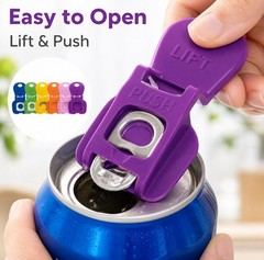 6-Pack Can Lids & Tab Openers – Colorful Drink Covers for Soda, Beer & Camping
