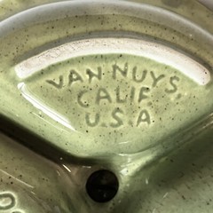 Candy / Nut Dish Vintage Retro California Pottery Sage Green Divided Lane & Co.
