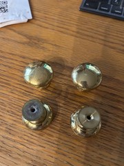 Solid Brass 3/4″ Knob in Unlacquered Brass 48 pieces