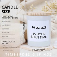 10oz Soy Wax Candle Double Wick Strong Scented Jar Candle, Handmade Aromatherapy