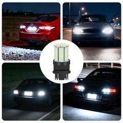 3157 3057 3457 4157 LED Bulbs 4 Pack 64 SMD 6000K White for Turn Signal Lights