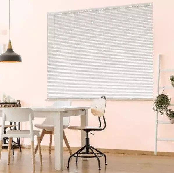 White Cordless Room Darkening 1 in. Vinyl Mini Blind – 24.25 in. W x 72 in. L