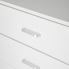 3Drawer Dresser White Storage Cabinet Chest of Drawer Bedroom Living Room Office