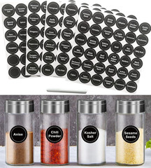180 Spice Jar Labels – Chalkboard Stickers, Preprinted and Blank – 1.5 in