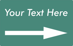 Personalized Aluminum Sign Customized With Your Message with Arrow 12 In x 18 In