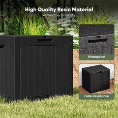 31 Gallon Waterproof Outdoor Storage Box for Garden, Pool, and Patio Use