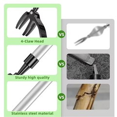 Weeder Puller Stand Up Weed Tool with Handle Garden Outdoor Root Remover Killer