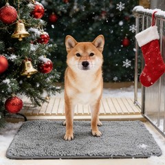 2pcs Absorbent Pet Dog Door Mat For Bedroom Bathroom Muddy Paw Non-Slip Washable