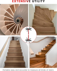 Stair Tread Template Tool, 8″ to 60″ Aluminum Stair Tread Jig for Accurately Mea