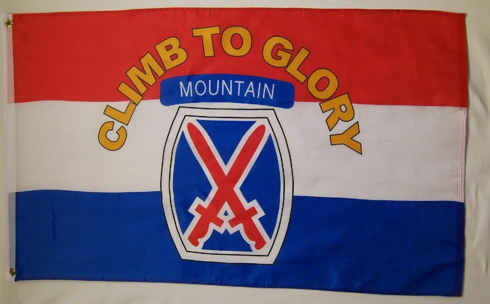10th Mountain Division Flag 3×5 ft United States US Army Climb to Glory Tenth