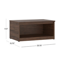 Ardent Open Shelf Modular Storage System, Walnut