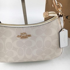 NEW Teri Shoulder Bag In Signature Canvas CA548 White NWT Ships from US
