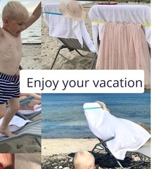 Bon Voyage 4 Pack Towel Bands, Towel Bands, 1.5 in. x 15.5 in. design Assorted