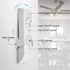 Universal Wireless Remote Control and Receiver Kits for Ceiling Fan Lamp Home