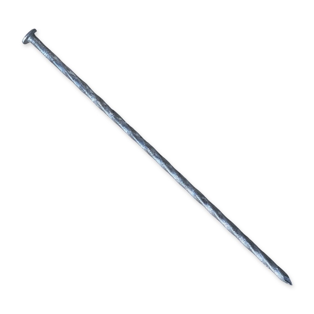 12 in. Galvanized Spiral Landscape Edging Spikes – 1 Gauge Steel – Sandbaggy