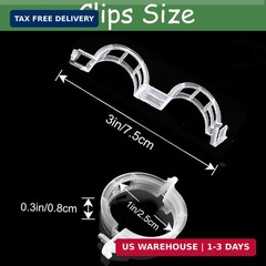 250PK Secured Plastic Plant Clip, Plant Support Clips, Garden Clips for Climbing