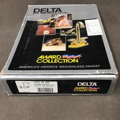 DELTA, water fall polished brass kitchen/bar faucet. wide spread. #2274 pb shp