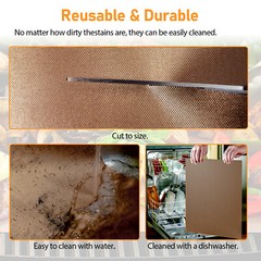 5Pcs BBQ Copper Grill Mats Outdoor Barbecue Cooking Baking Non Stick Reusable