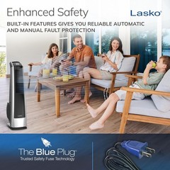 High Velocity Oscillating Tower Fan for Bedroom Garage Basement with Remote