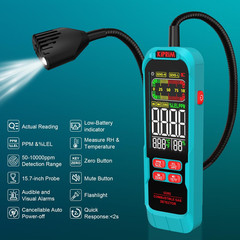 Gas Leak Detector with Extended 15.7-Inch Gooseneck,Ppm Or%Lel Gas Real-Time Gas