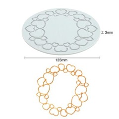 Love Silicone Lace Mold 5.40×0.12″ Heart Pattern Mat Fondant Cake Decorating
