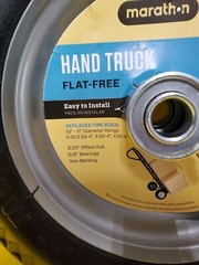 Marathon 4 in. D X 10.3 in. D 300 lb. cap. Offset Hand Truck Tire